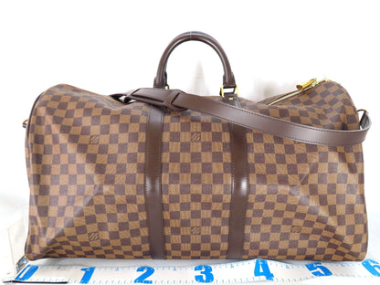 LOUIS VUITTON Damier Keepall 55 Bandouliere Boston Bag N41414 MB1143