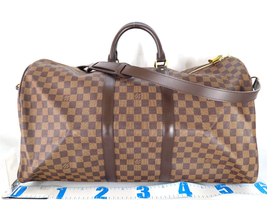 LOUIS VUITTON Damier Keepall 55 Bandouliere Boston Bag N41414 MB1143