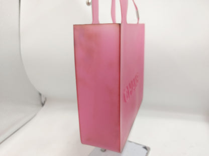 CHANEL CHANEL Logo Coco Mark Beach Bag Rubber Pink Tote Bag