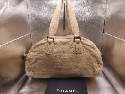 LOUIS VUITTON Matelasse Shoulder Bag with Seal, 10943015, Coco Charm, Storage Pouch, Beige Lambskin Shoulder Bag