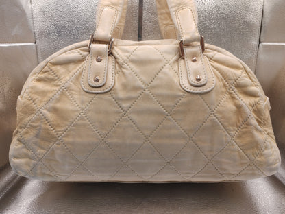 LOUIS VUITTON Matelasse Shoulder Bag with Seal, 10943015, Coco Charm, Storage Pouch, Beige Lambskin Shoulder Bag