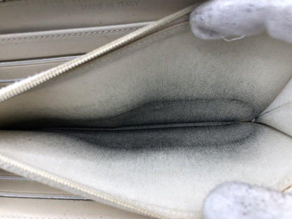 CHANEL 2.55 Matelasse Icon Zip-Around Long Wallet with Seal 20805731, Includes Warranty Card, Box, and Bag, White Lambskin Wallet