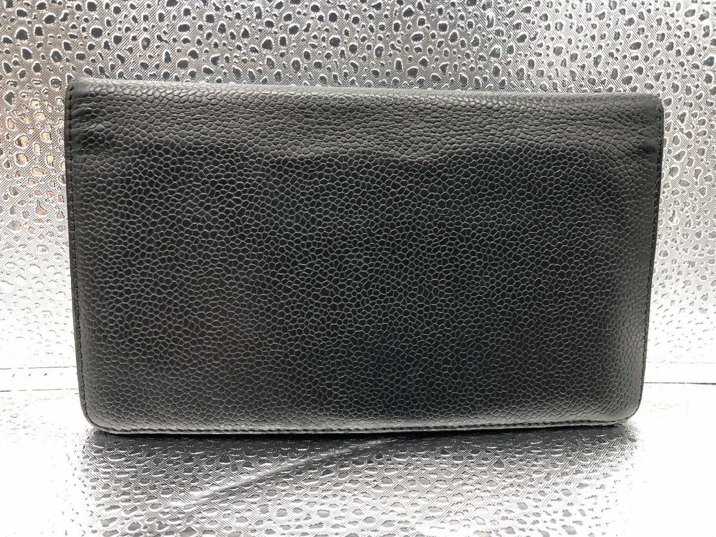 CHANEL Coco Mark Bifold Long Wallet with Sticker 15306136 Caviar Skin Black Wallet