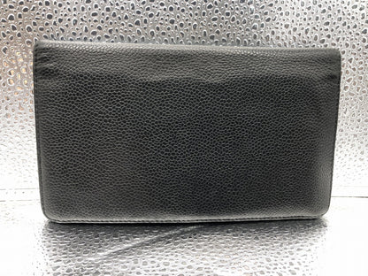 CHANEL Coco Mark Bifold Long Wallet with Sticker 15306136 Caviar Skin Black Wallet