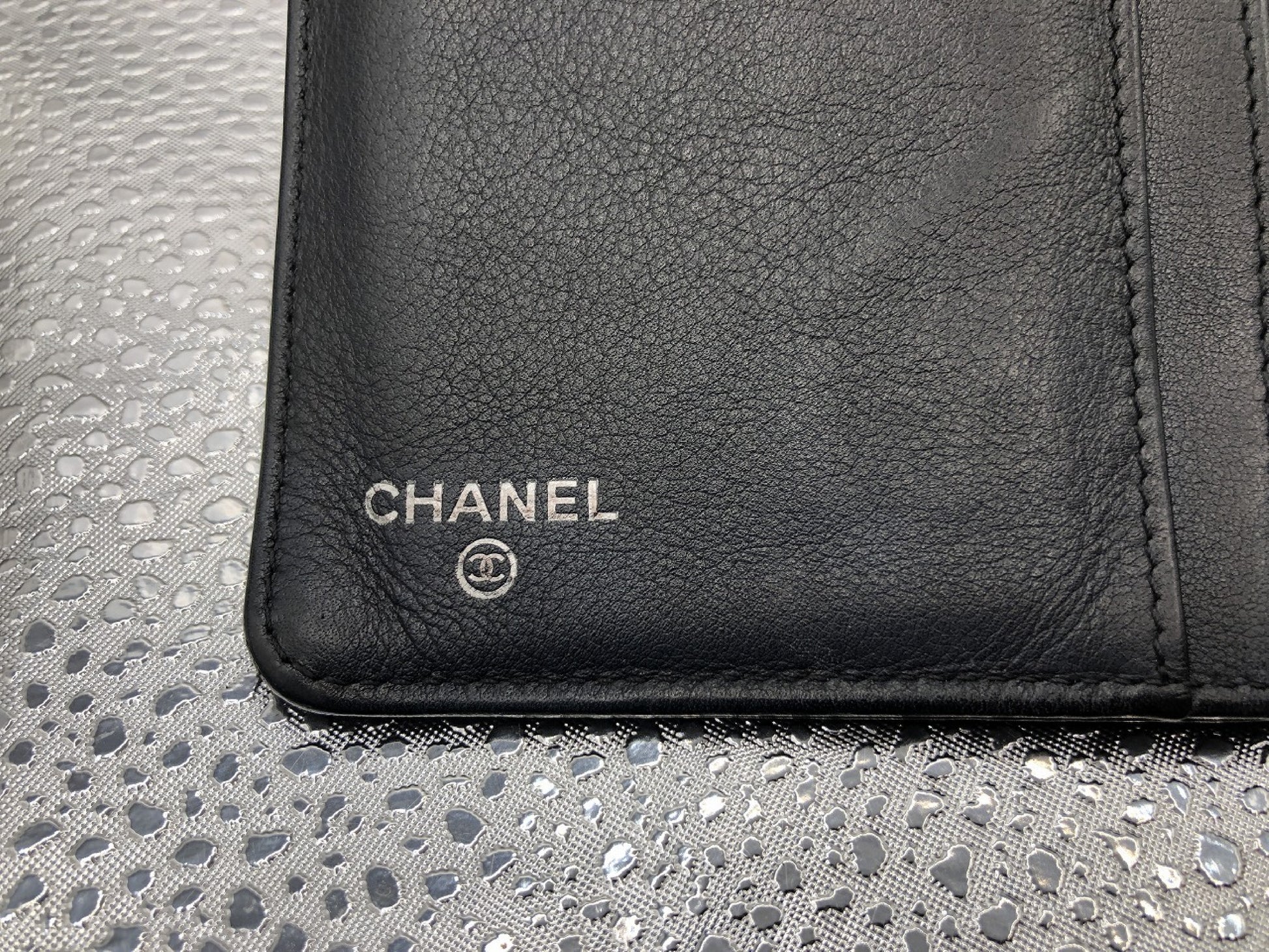 CHANEL Coco Mark Bifold Long Wallet with Sticker 15306136 Caviar Skin Black Wallet
