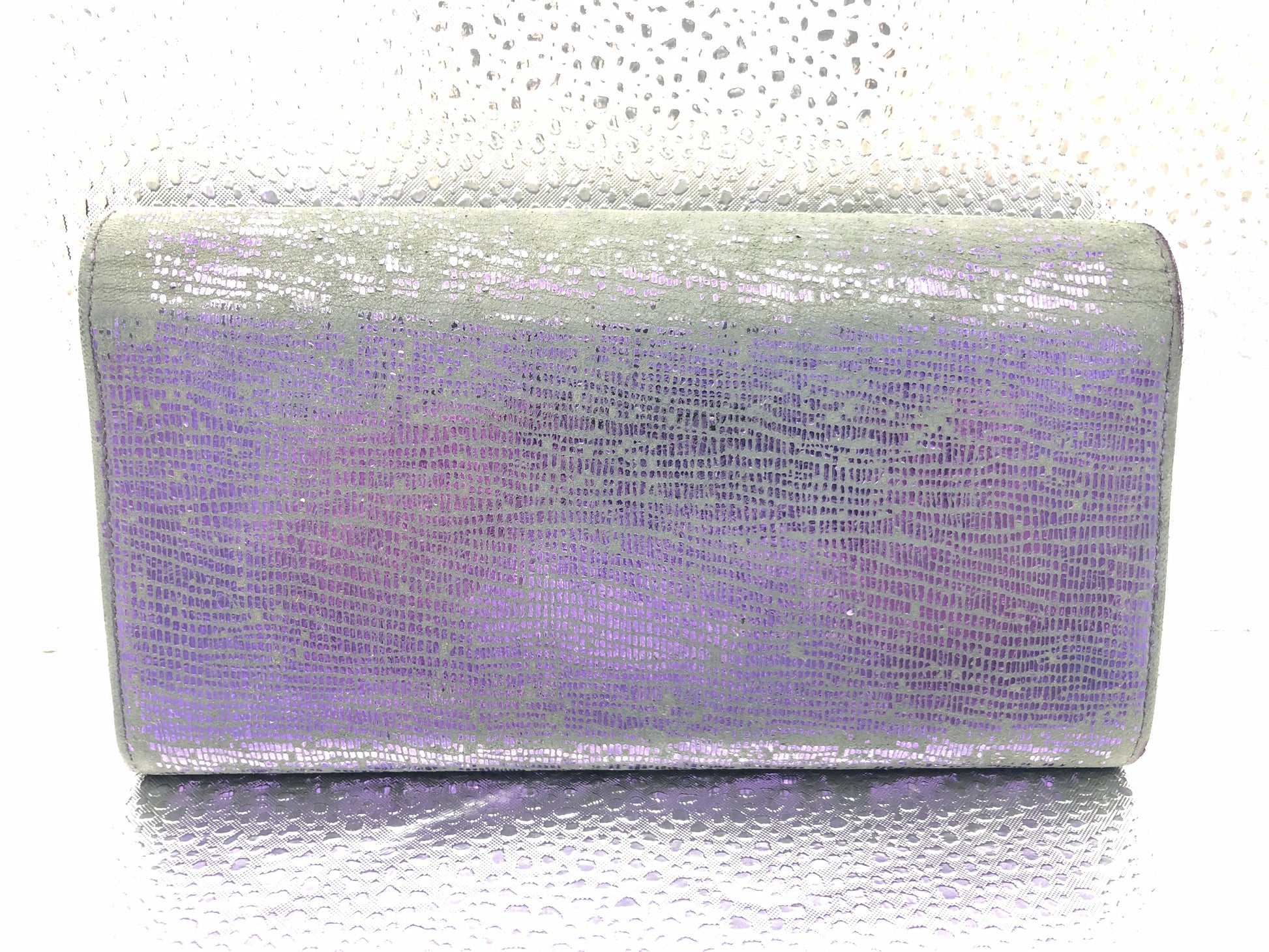 CHANEL Coco Mark Flap Long Wallet with Seal 18331421 and Guarantee Card, Patent Leather, Purple