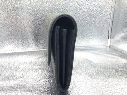 CHANEL Coco Mark Flap Long Wallet with Seal 18331421 and Guarantee Card, Patent Leather, Purple