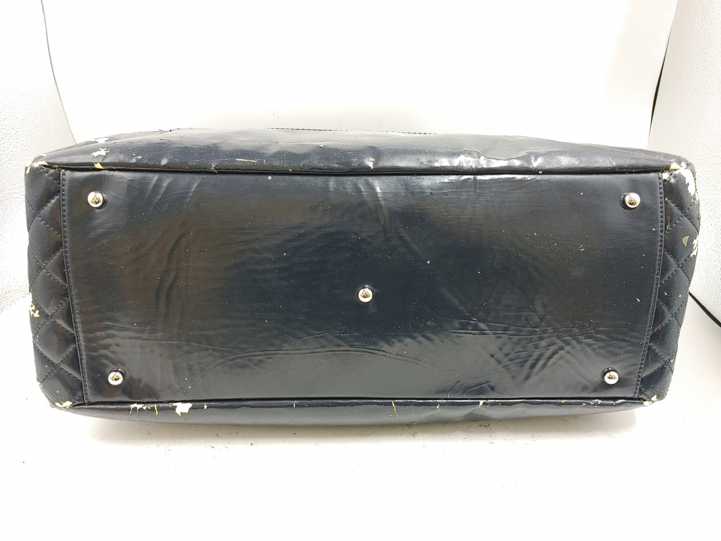 CHANEL Bonbon Tote Bag with Seal 14185796 and Guarantee Card, Patent Leather Blue Tote Bag