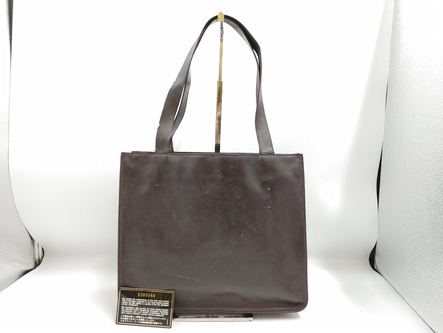 CHANEL Coco Mark Tote Bag with Serial Number Seal 5388844 Brown Calfskin Tote Bag