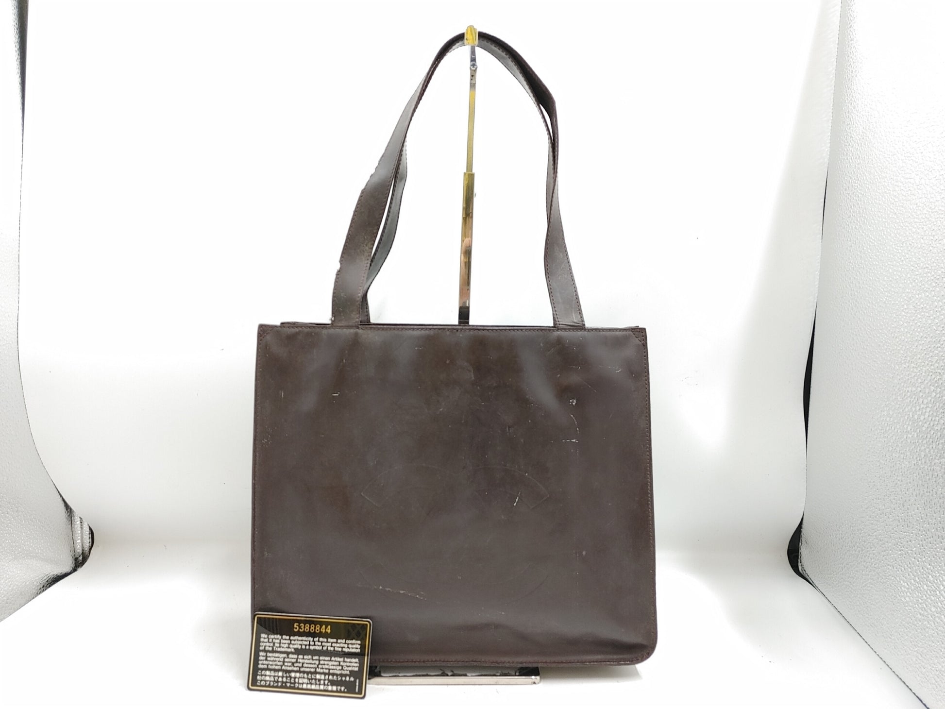 CHANEL Coco Mark Tote Bag with Serial Number Seal 5388844 Brown Calfskin Tote Bag