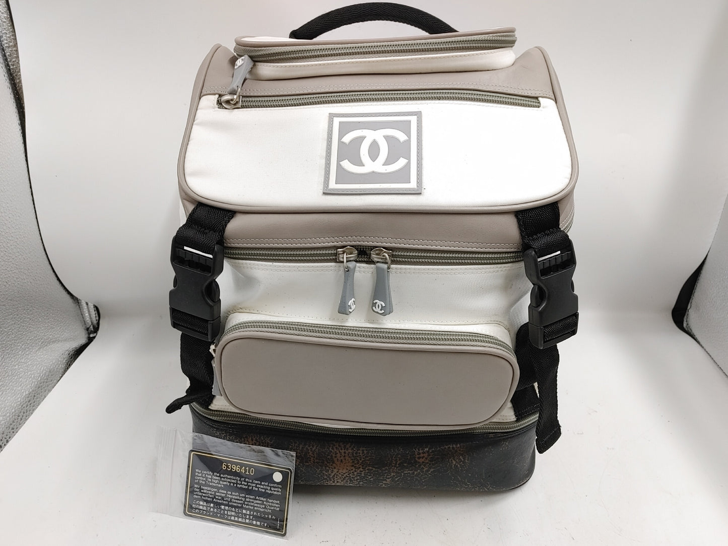 CHANEL Sport Line Backpack with Seal 6396410 Nylon/Rubber Ivory Backpack