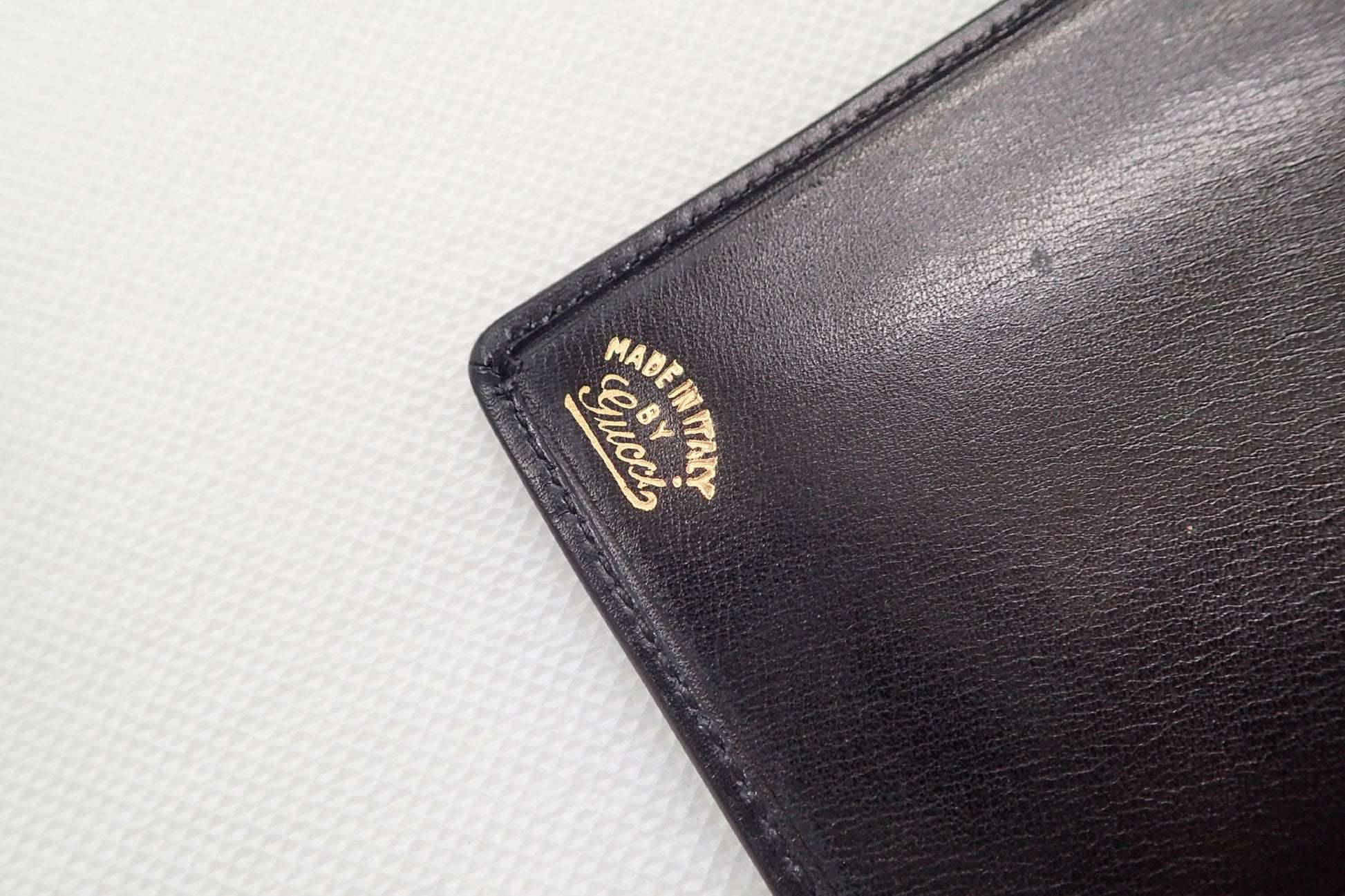 GUCCI Leather Bi-fold Long Wallet Billfold