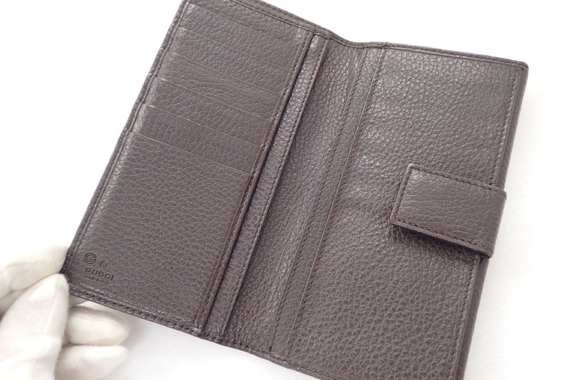 GUCCI GG Pattern 128223 Double Hook Bifold Long Wallet