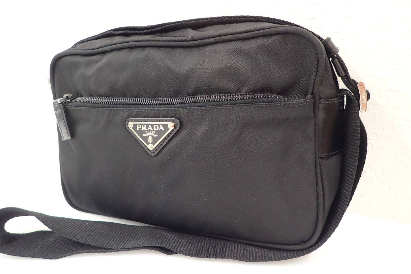 PRADA Prada BT0167 Triangle Logo Plate Shoulder Bag