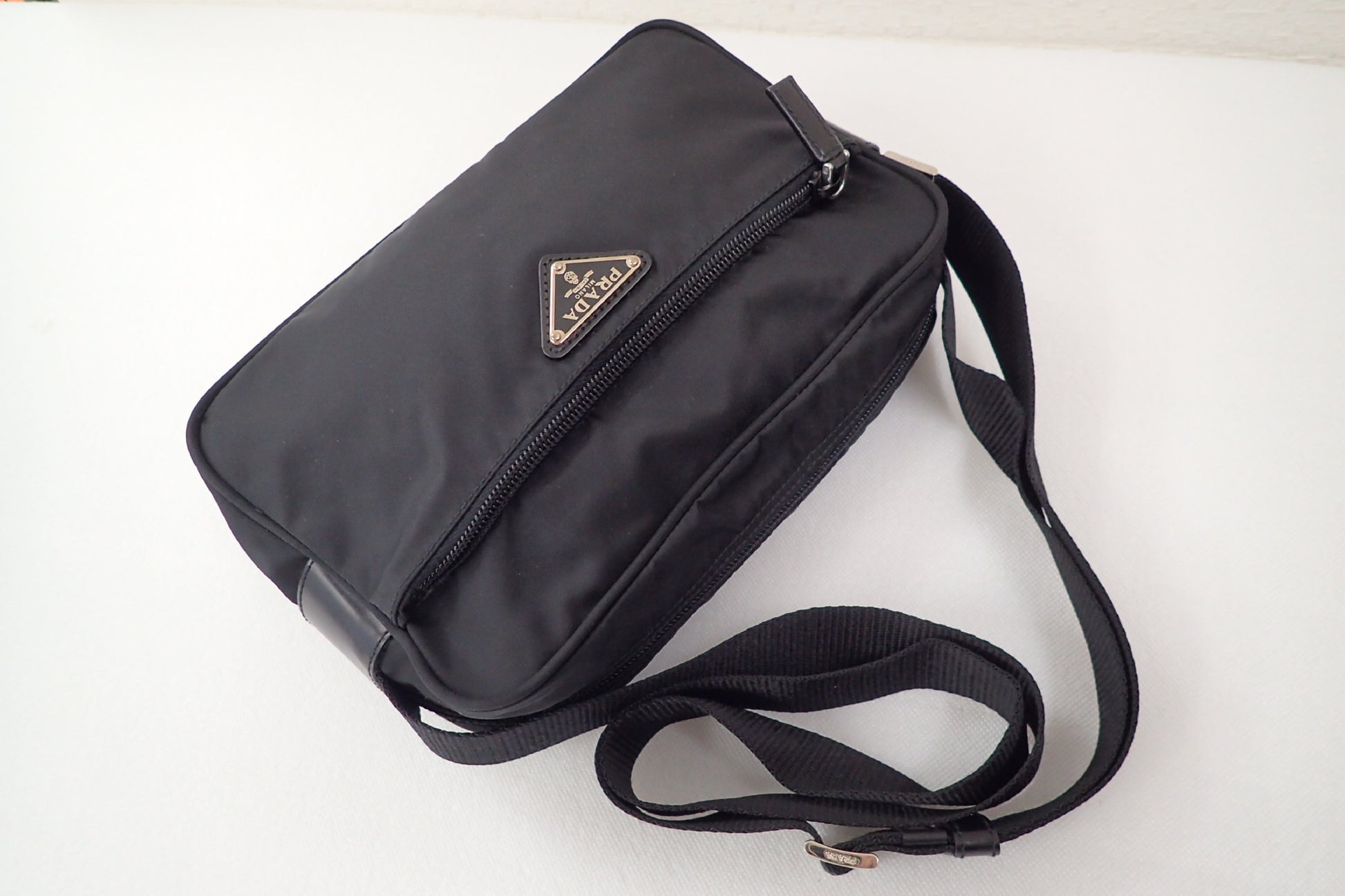 PRADA Prada BT0167 Triangle Logo Plate Shoulder Bag