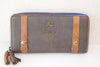 BURBERRY Blue Label Leather Round Zip Long Wallet