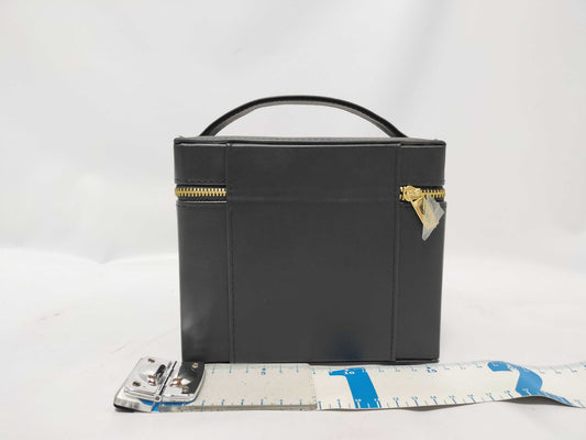 Yves Saint Laurent Vanity Pouch, Black Leather, Box Included