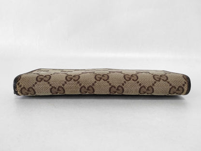 GUCCI GG Canvas Gucci GG Canvas Leather Long Wallet
