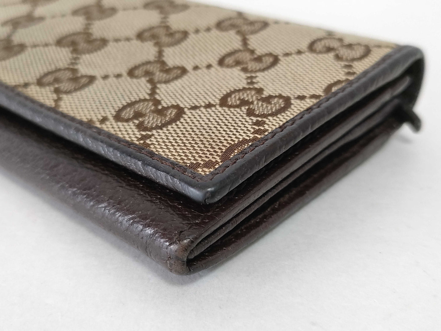 GUCCI GG Canvas Gucci GG Canvas Leather Long Wallet