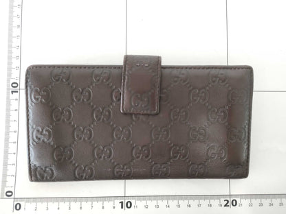GUCCI Guccissima Gucci GG Shima Leather Long Wallet