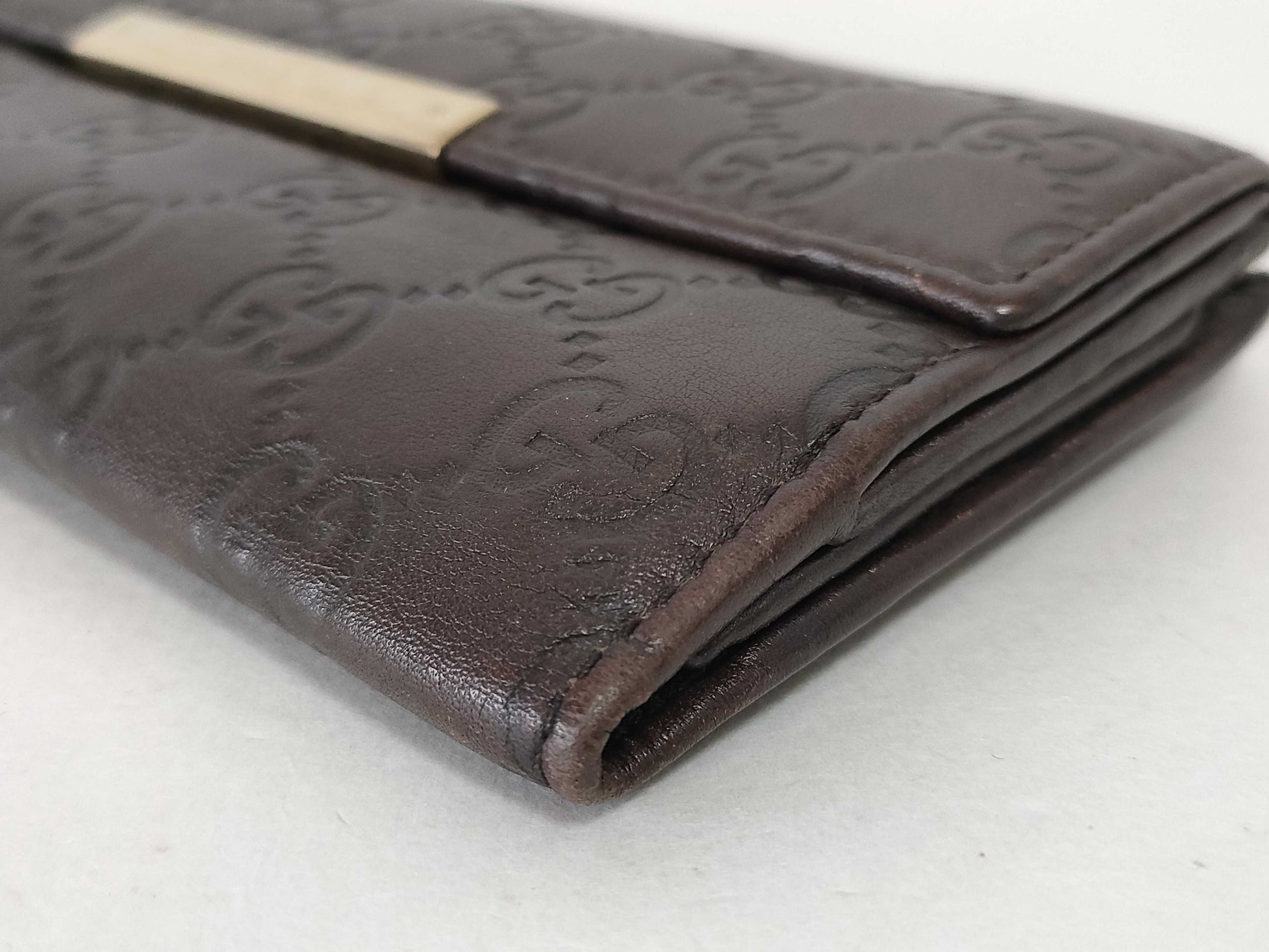 GUCCI Guccissima Gucci GG Shima Leather Long Wallet