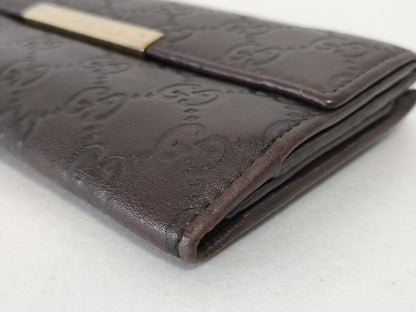 GUCCI Guccissima Gucci GG Shima Leather Long Wallet