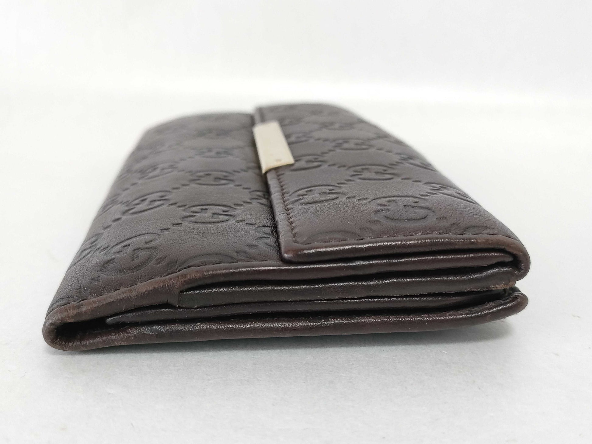 GUCCI Guccissima Gucci GG Shima Leather Long Wallet