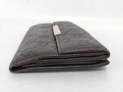 GUCCI Guccissima Gucci GG Shima Leather Long Wallet