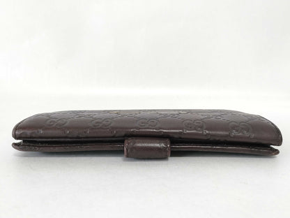 GUCCI Guccissima Gucci GG Shima Leather Long Wallet