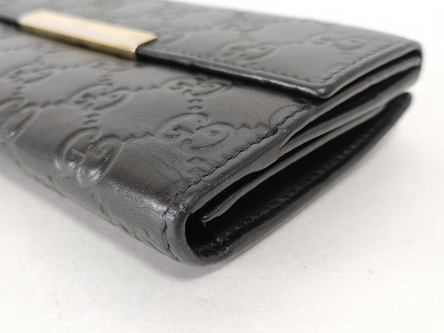 GUCCI Guccissima Gucci GG Shima Leather Long Wallet