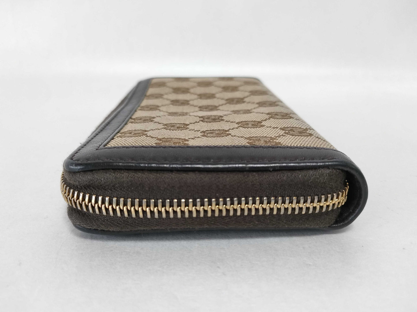GUCCI GG Canvas Gucci Interlocking GG Round Zip Long Wallet