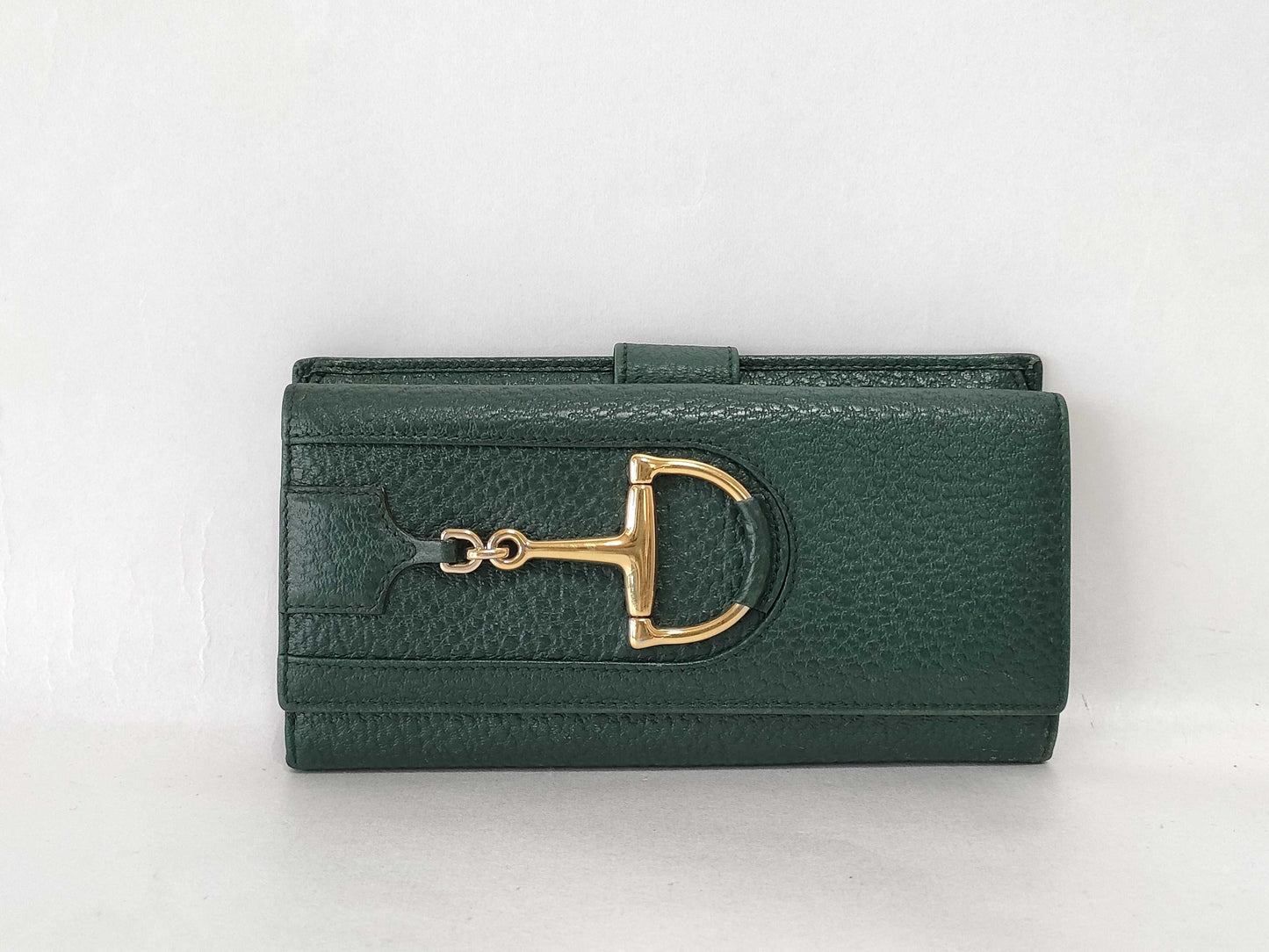 GUCCI Leather Horsebit Long Wallet