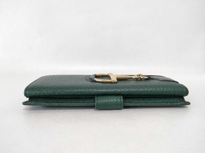 GUCCI Leather Horsebit Long Wallet