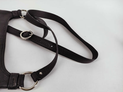 COACH Shoulder Bag Leather Black Shoulder Bag