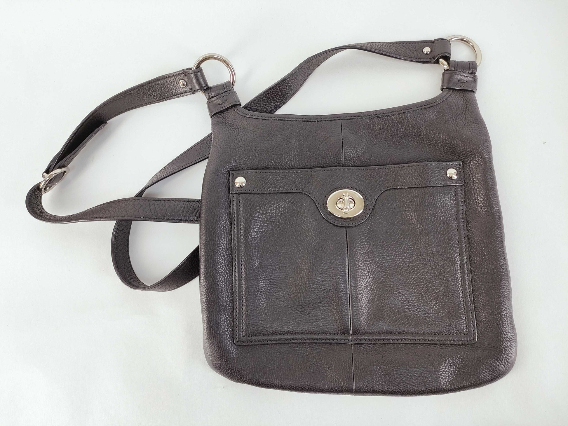 COACH Shoulder Bag Leather Black Shoulder Bag