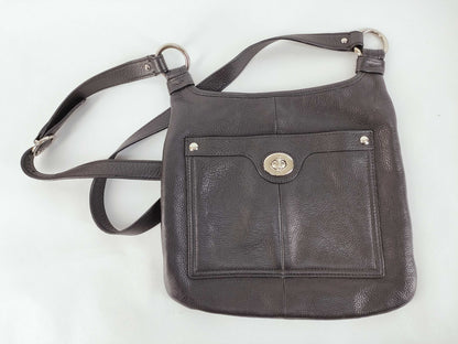 COACH Shoulder Bag Leather Black Shoulder Bag