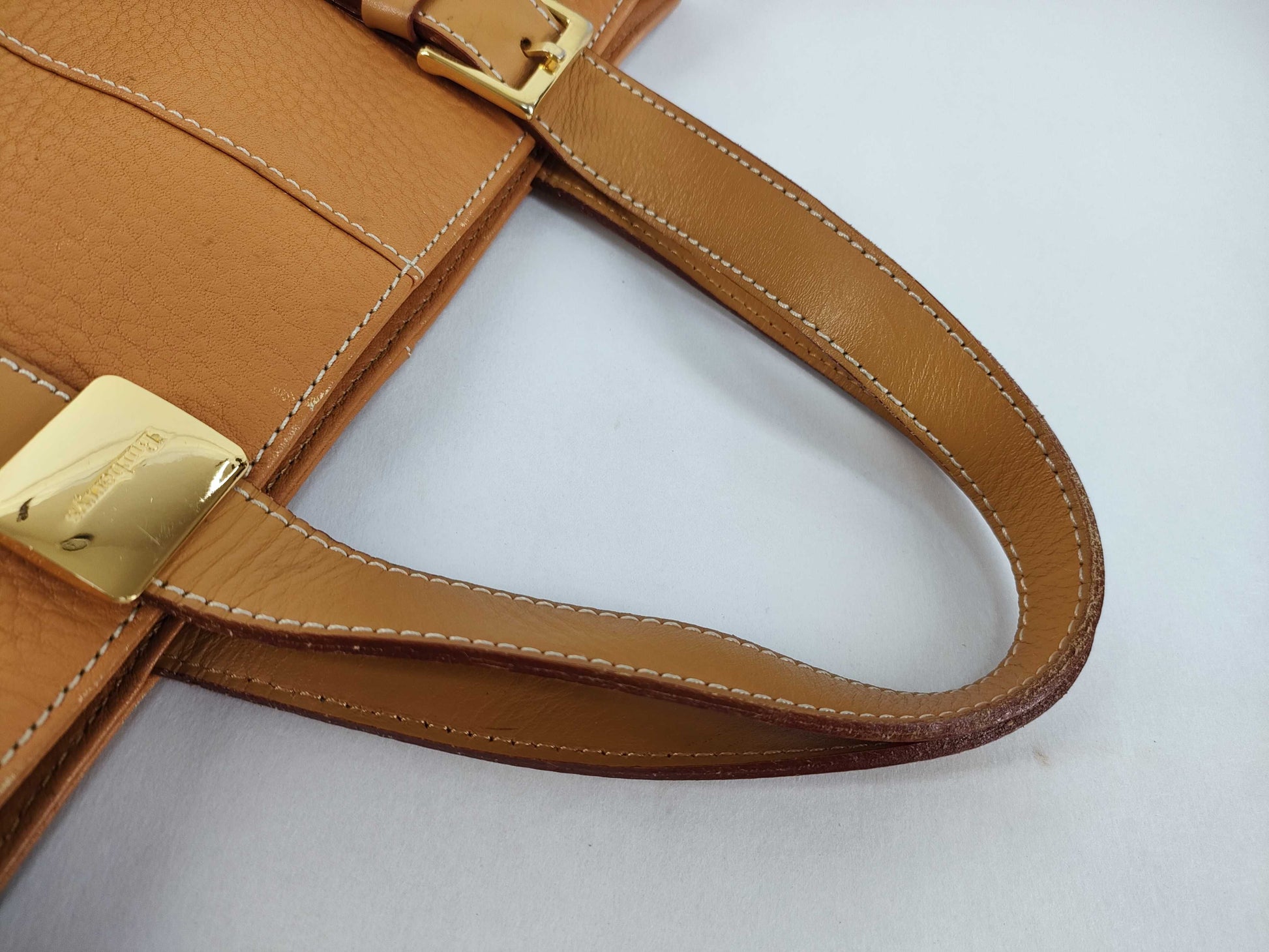 BURBERRY Handbag Leather Beige Handbag