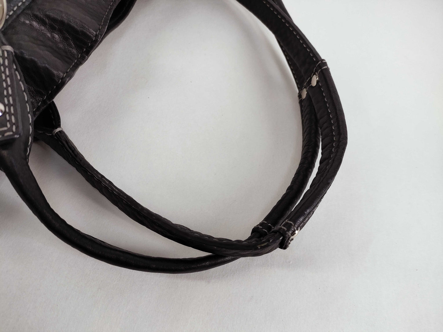 COACH Shoulder Bag Leather Black Shoulder Bag