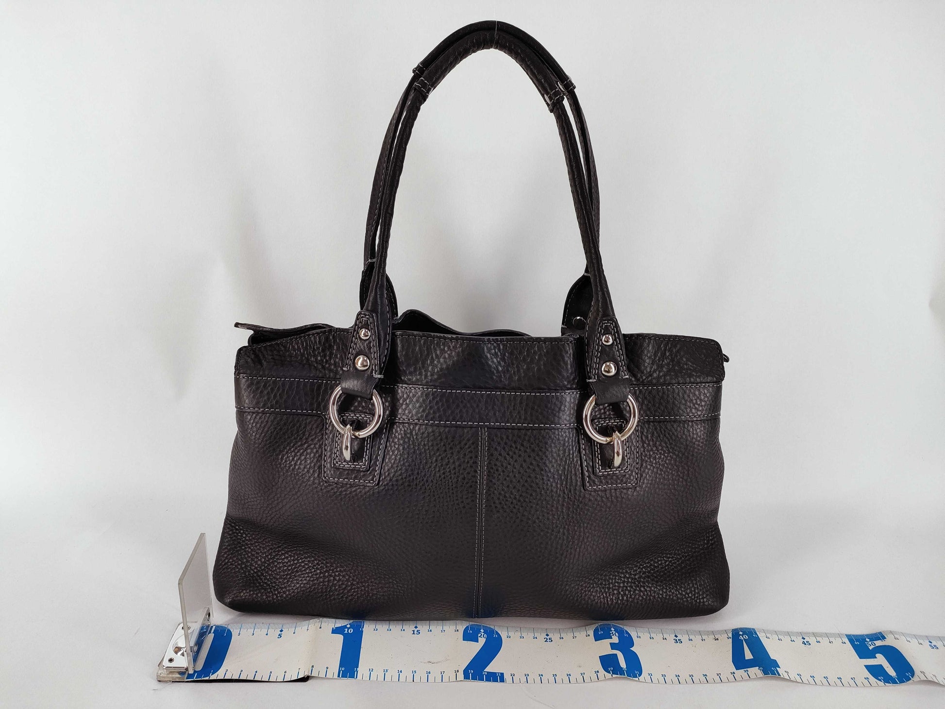 COACH Shoulder Bag Leather Black Shoulder Bag