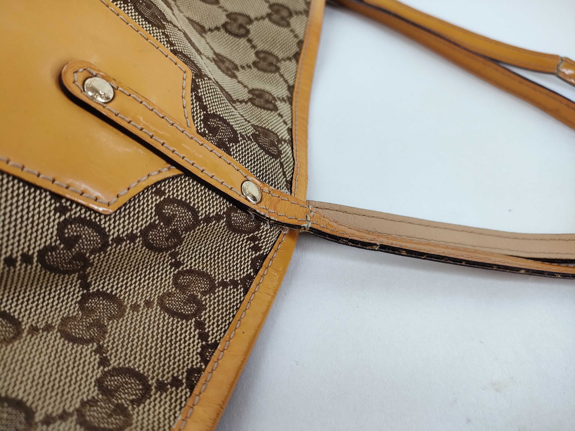 GUCCI GG Canvas 211971 Tote Bag GG Canvas Orange Tote Bag