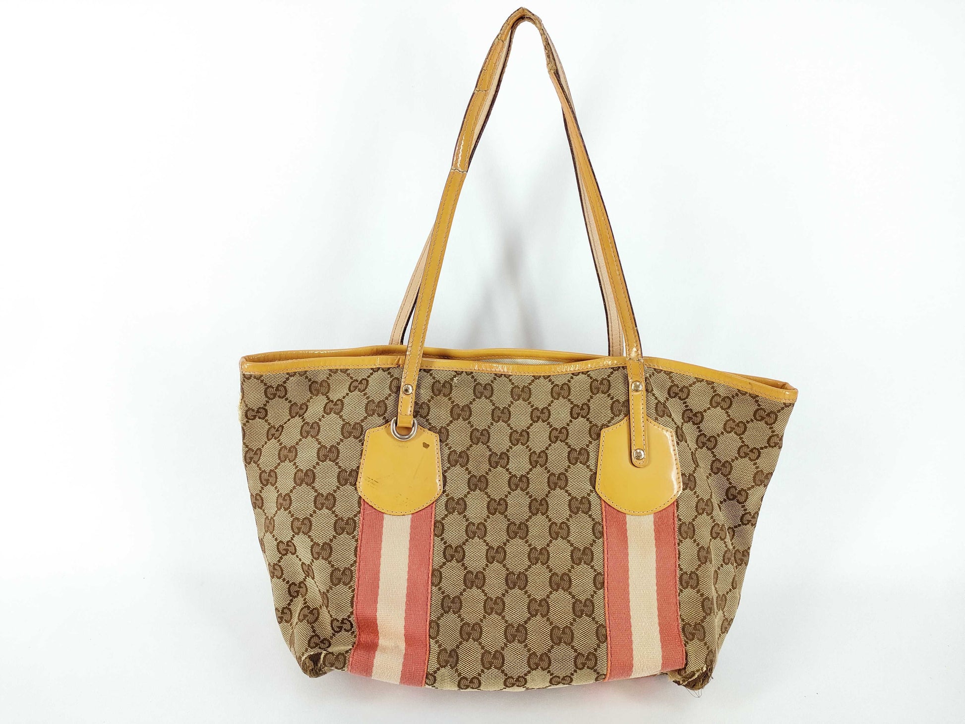 GUCCI GG Canvas 211971 Tote Bag GG Canvas Orange Tote Bag