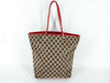 GUCCI GG Canvas 002.1098 Tote Bag GG Canvas Red Tote Bag