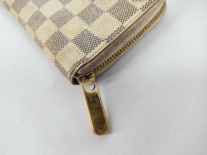 LOUIS VUITTON Damier round zip long wallet and 3 other Damier Azur wallets