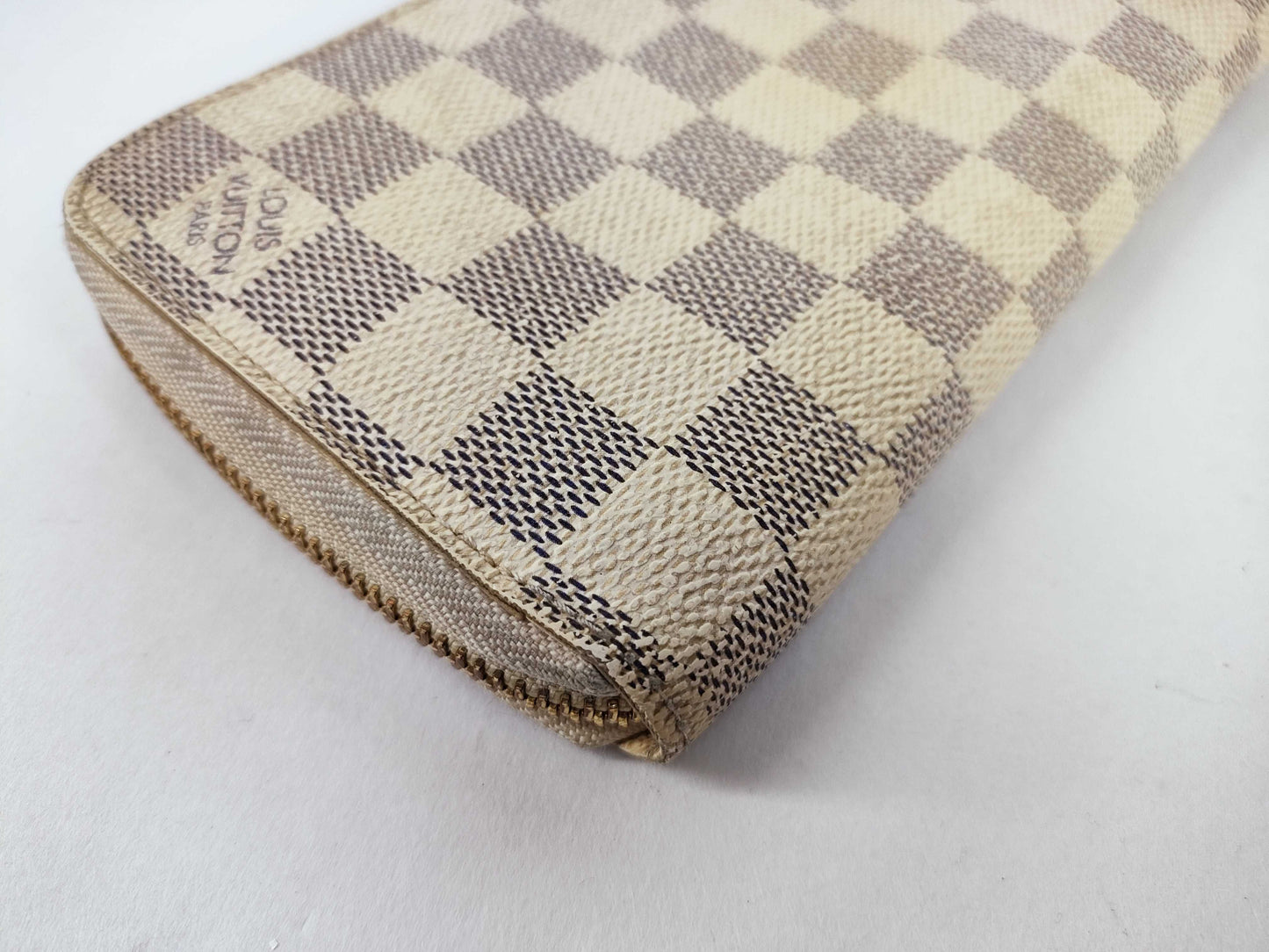 LOUIS VUITTON Damier round zip long wallet and 3 other Damier Azur wallets