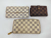 LOUIS VUITTON Damier round zip long wallet and 3 other Damier Azur wallets