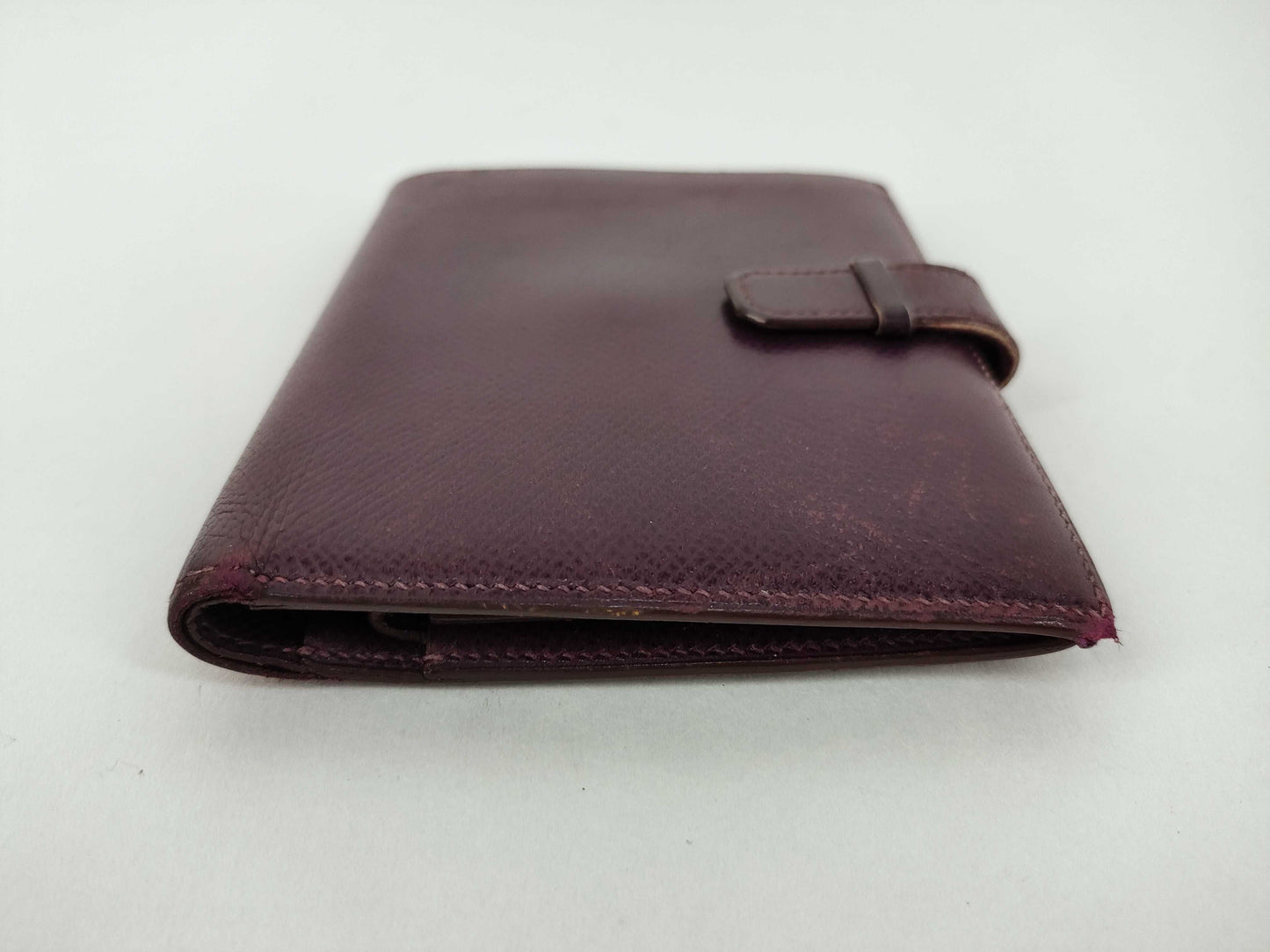 HERMES Jura Bi-fold Wallet, □F Stamp, Bordeaux Wallet
