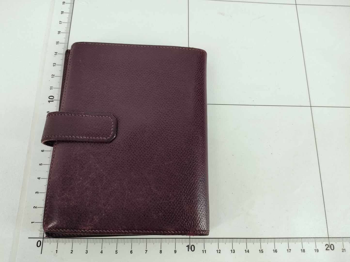 HERMES Jura Bi-fold Wallet, □F Stamp, Bordeaux Wallet