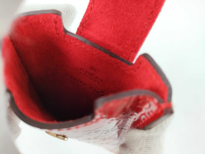 GUCCI Guccissima Card Case Guccissima Red Other Accessories