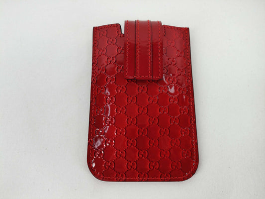 GUCCI Guccissima Card Case Guccissima Red Other Accessories