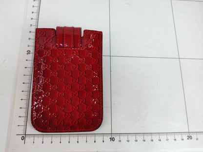GUCCI Guccissima Card Case Guccissima Red Other Accessories